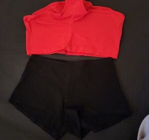 PINK Victoria's Secret Red and Black Intimates Set